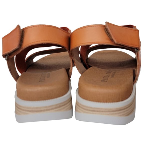 Paula Urban Bangla Sandal - Naranja Orange & Tan Size 6.5 Style 7-73 - Picture 4 of 4